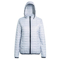 White - Front - 2786 Mens Honeycomb Padded Hooded Jacket
