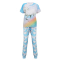 Light Blue Unicorn - Front - Christmas Shop Womens-Ladies Unicorn Pyjamas
