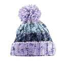 Alpine Blues - Back - Beechfield Unisex Adults Corkscrew Knitted Pom Pom Beanie Hat