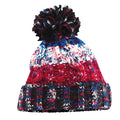 Black Jacks - Back - Beechfield Unisex Adults Corkscrew Knitted Pom Pom Beanie Hat