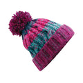 Winter Berries - Front - Beechfield Unisex Adults Corkscrew Knitted Pom Pom Beanie Hat