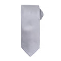 Silver - Front - Premier Mens Micro Waffle Formal Work Tie