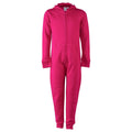 Fuchsia - Front - Skinnifit Minni Childrens-Kids Zip Up All-In-One