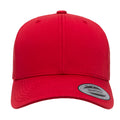 Red-Red - Front - Yupoong Flexfit Retro Snapback Trucker Cap