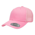 Pink - Front - Yupoong Flexfit Retro Snapback Trucker Cap