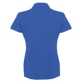 Royal - Back - Henbury Womens-Ladies Micro-Fine Short Sleeve Polo Shirt