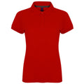 Classic Red - Front - Henbury Womens-Ladies Micro-Fine Short Sleeve Polo Shirt