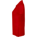 Classic Red - Side - Henbury Womens-Ladies Micro-Fine Short Sleeve Polo Shirt