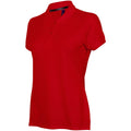 Classic Red - Lifestyle - Henbury Womens-Ladies Micro-Fine Short Sleeve Polo Shirt