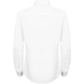 White - Back - Henbury Womens-Ladies Modern Long Sleeve Oxford Shirt