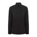 Black - Front - Henbury Womens-Ladies Modern Long Sleeve Oxford Shirt