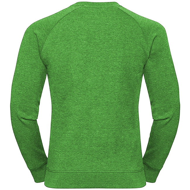 Green Marl - Side - Russell Mens HD Raglan Sweatshirt