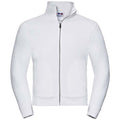 White - Close up - Russell Mens Authentic Full Zip Jacket