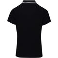 Black-White - Back - Premier Womens-Ladies Contrast Coolchecker Polo Shirt