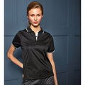 Black-White - Lifestyle - Premier Womens-Ladies Contrast Coolchecker Polo Shirt