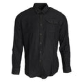 Black Denim - Front - Premier Mens Jeans Stitch Long Sleeve Denim Shirt