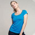 Tropical Blue - Back - Kariban Womens-Ladies Boat Neck Short Sleeve T-Shirt