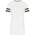White-Black - Front - Build Your Brand Unisex Stripe Jersey Short Sleeve T-Shirt
