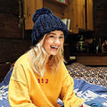 French Navy - Back - Beechfield Womens-Ladies Oversized Hand Knitted Beanie