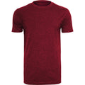 Burgundy - Front - Build Your Brand Mens T-Shirt Round Neck
