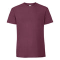 Burgundy - Front - Fruit Of The Loom Mens Iconic 195 Ringspun Premium Tshirt