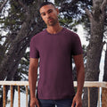 Burgundy - Back - Fruit Of The Loom Mens Iconic 195 Ringspun Premium Tshirt