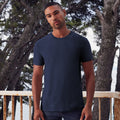 Deep Navy - Back - Fruit Of The Loom Mens Iconic 195 Ringspun Premium Tshirt