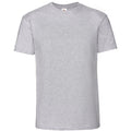 Heather Grey - Front - Fruit Of The Loom Mens Iconic 195 Ringspun Premium Tshirt
