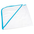 White-Aqua Blue - Front - A&R Towels Baby-Toddler Babiezz All-over Sublimation Hooded Towel