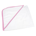 White-Pink - Front - A&R Towels Baby-Toddler Babiezz All-over Sublimation Hooded Towel