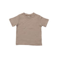 Organic Natural-Mocha - Front - Babybugz Baby Stripy T-Shirt