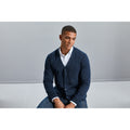 French Navy - Lifestyle - Russell Collection Mens V-neck Knitted Cardigan