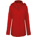 Red - Front - Kariban Womens-Ladies Parka Jacket