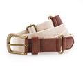 Natural - Front - Asquith & Fox Mens Faux Leather And Canvas Belt