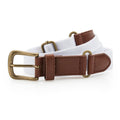 White - Front - Asquith & Fox Mens Faux Leather And Canvas Belt