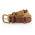 Camel - Front - Asquith & Fox Mens Faux Leather And Canvas Belt