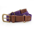 Purple - Front - Asquith & Fox Mens Faux Leather And Canvas Belt