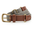 Slate - Front - Asquith & Fox Mens Faux Leather And Canvas Belt
