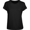 Black - Front - Build Your Brand Womens-Ladies Box T-Shirt