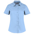Light Blue - Front - Kustom Kit Womens-Ladies Short Sleeve Poplin Shirt