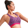 Space Pink - Back - TriDri Womens-Ladies Performance Sports Bra (Medium Impact)