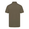 Olive - Back - Henbury Mens Short Sleeved 65-35 Pique Polo Shirt