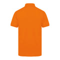 Orange - Back - Henbury Mens Short Sleeved 65-35 Pique Polo Shirt