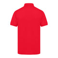 Red - Back - Henbury Mens Short Sleeved 65-35 Pique Polo Shirt