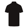 Black - Back - Henbury Mens Short Sleeved 65-35 Pique Polo Shirt