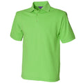 Bright Lime - Front - Henbury Mens Short Sleeved 65-35 Pique Polo Shirt