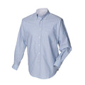 Blue - Front - Henbury Mens Long Sleeve Classic Oxford Work Shirt