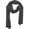 Black - Front - Build Your Brand Adults Unisex Jersey Scarf