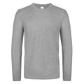Sport Grey - Front - B&C Mens #E150 Long Sleeve T-Shirt