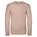 Millennial Pink - Front - B&C Mens #E150 Long Sleeve T-Shirt